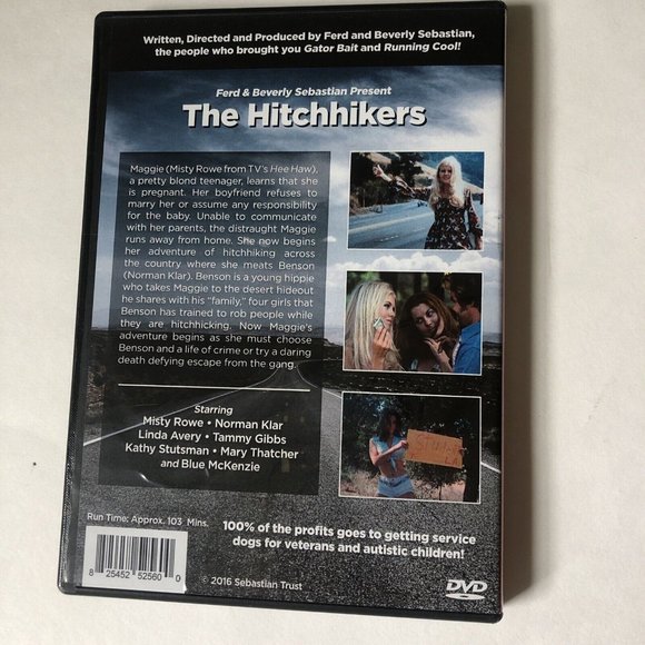 Sebastian The Hitchhikers DVD-Misty Rowe-Norman Klar-runaway-hippie-escape-gang - Picture 3 of 5